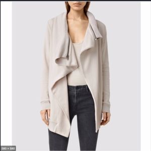 ALL SAINTS Dahlia Sweat Cardigan Nude